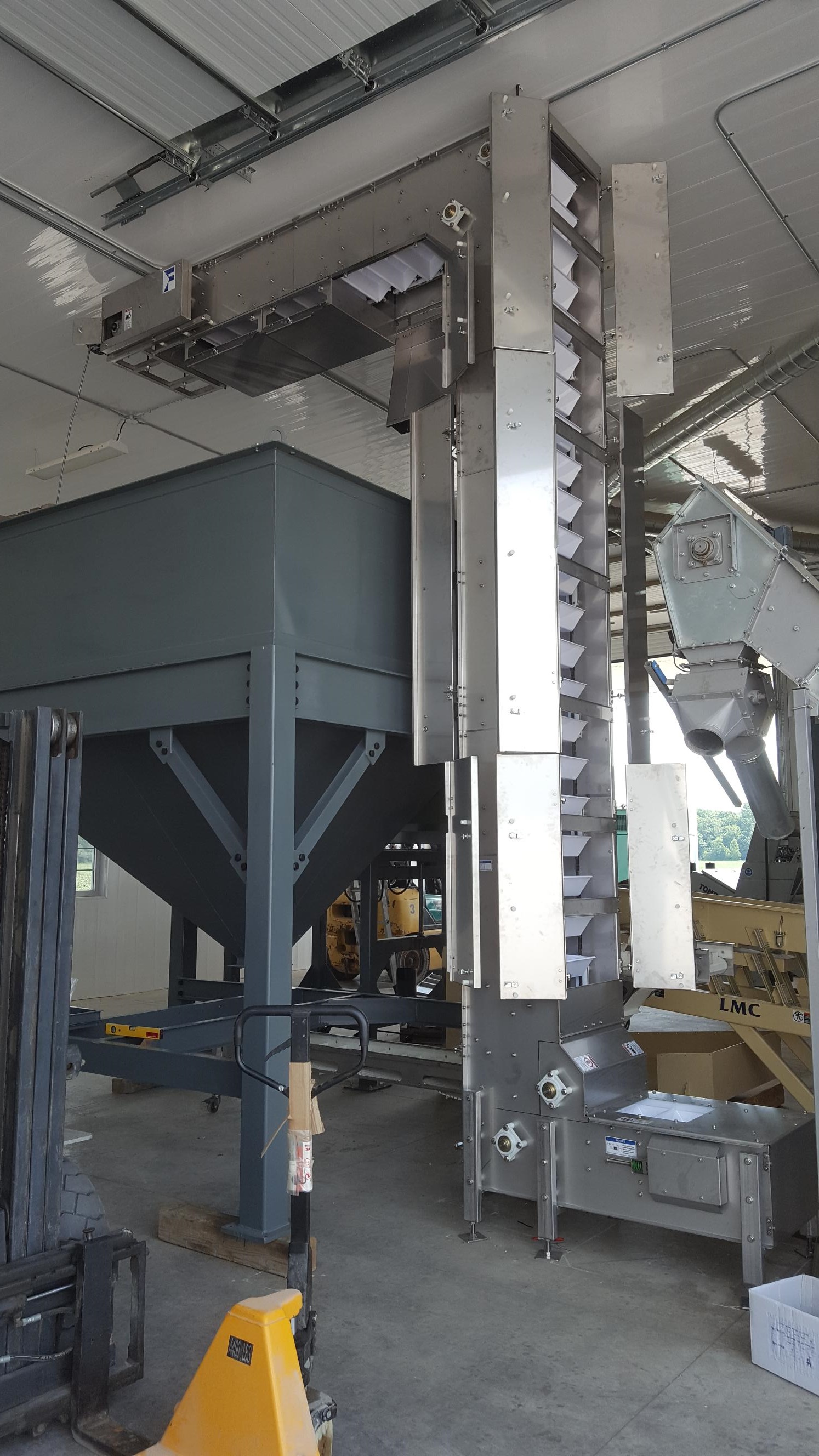 Bucket Elevators And The Whiz Lifter Conveyor Installation Photo